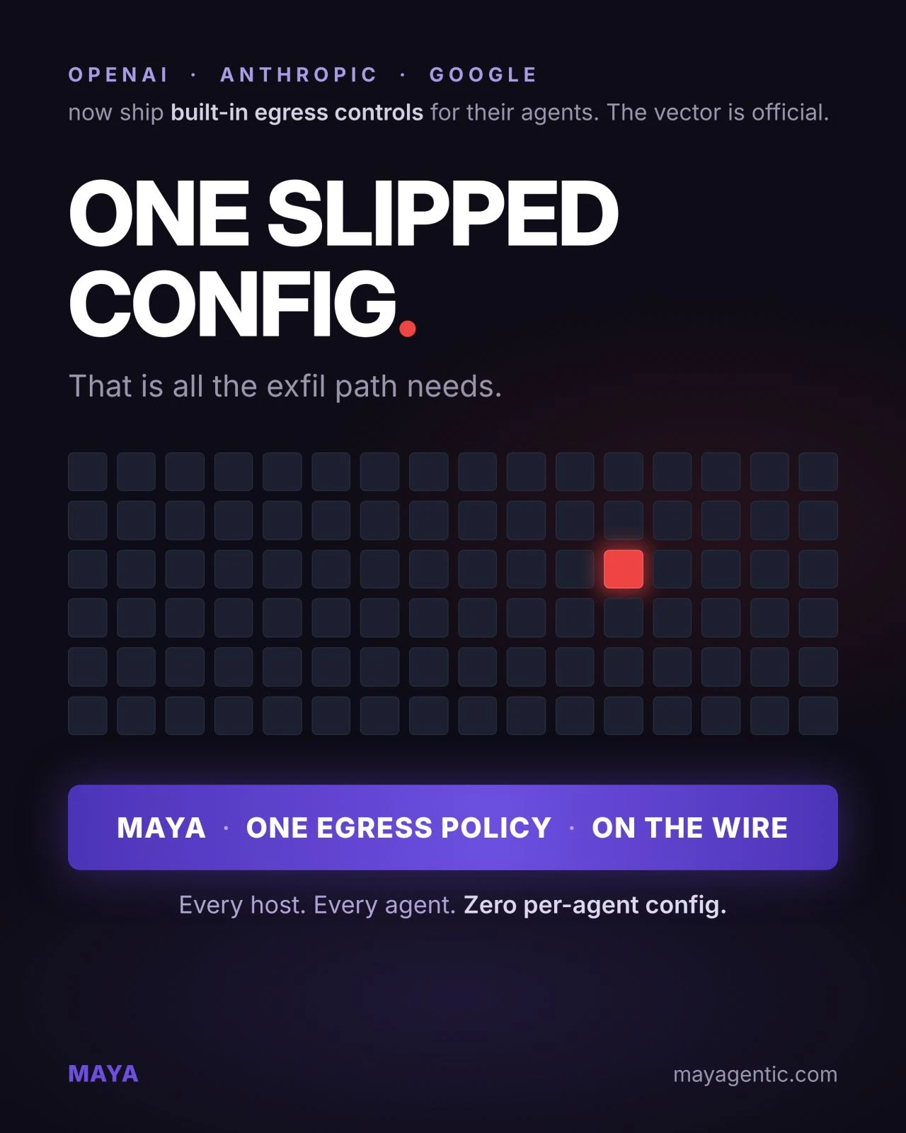 One slipped config is all the exfil path needs.